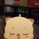 Cat Silicone Touch Night Lamp – USB Rechargeable, 7-Color Changing Light for Kids' Bedroom & Table