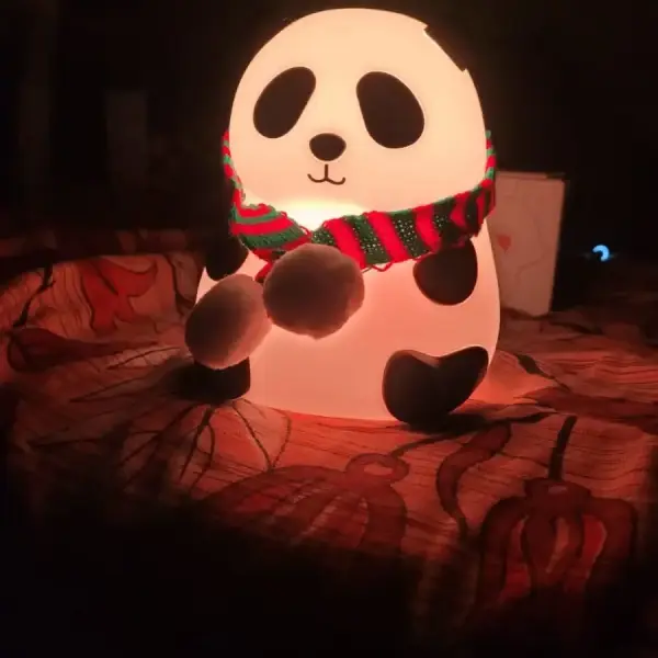 Silicone Panda Touch LED Night Light - Cute Panda Lamp for Kids, Teens, and Gifts | Rechargeable & Multi-Color Lighting Modes
