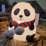 Silicone Panda Touch LED Night Light - Cute Panda Lamp for Kids, Teens, and Gifts | Rechargeable & Multi-Color Lighting Modes