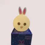 Silicone Rabbit Night Lamp for Kids – LED Colour Changing Table Lamp, USB Rechargeable, Soft & Soothing Light for Bedrooms (Multicolour)