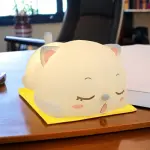 Cat Silicone Touch Night Lamp – USB Rechargeable, 7-Color Changing Light for Kids' Bedroom & Table