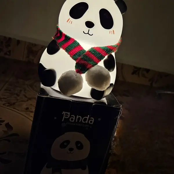 Silicone Panda Touch LED Night Light - Cute Panda Lamp for Kids, Teens, and Gifts | Rechargeable & Multi-Color Lighting Modes